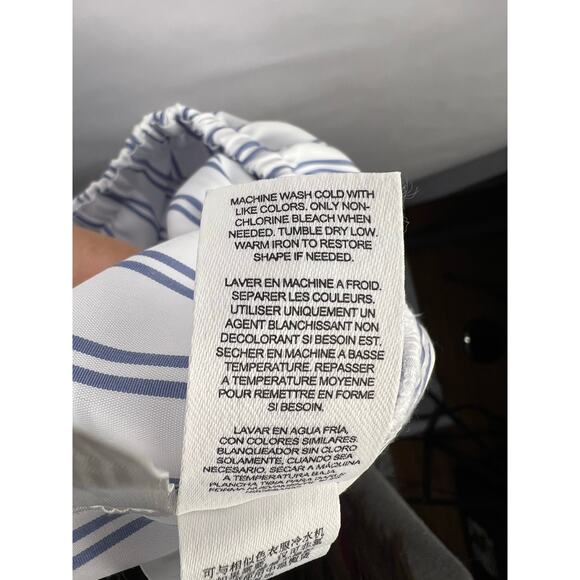 Habitual Girls Striped Bow Front Romper, Blue White, Polyester, Summer Tie Waist - Picture 14 of 14